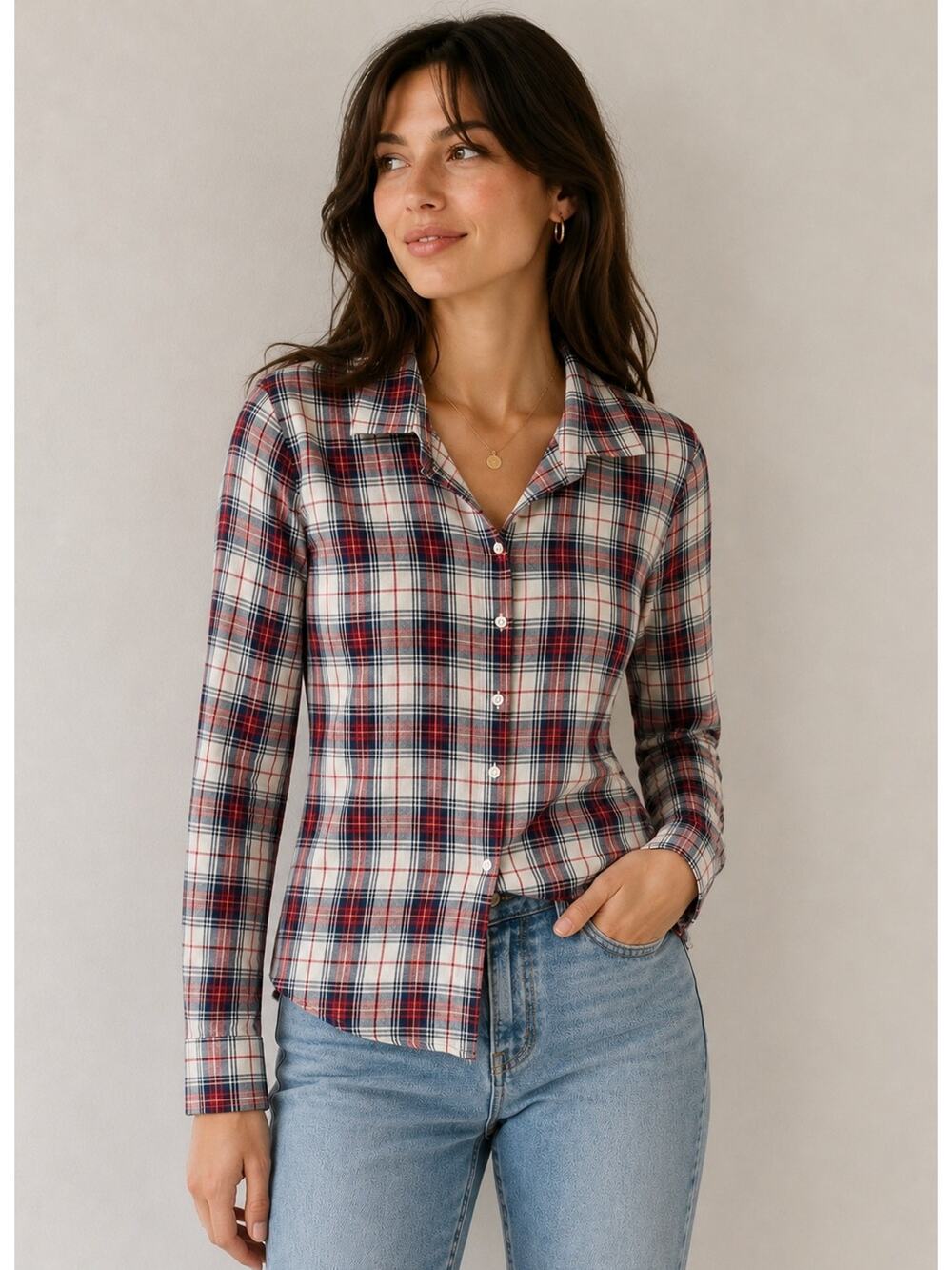 J. Crew The Perfect Shirt Button Down Plaid Lightweight Western Cotton Medium